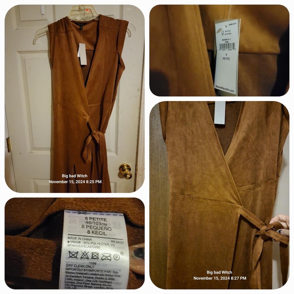 Banana Republic suede like wrap dress